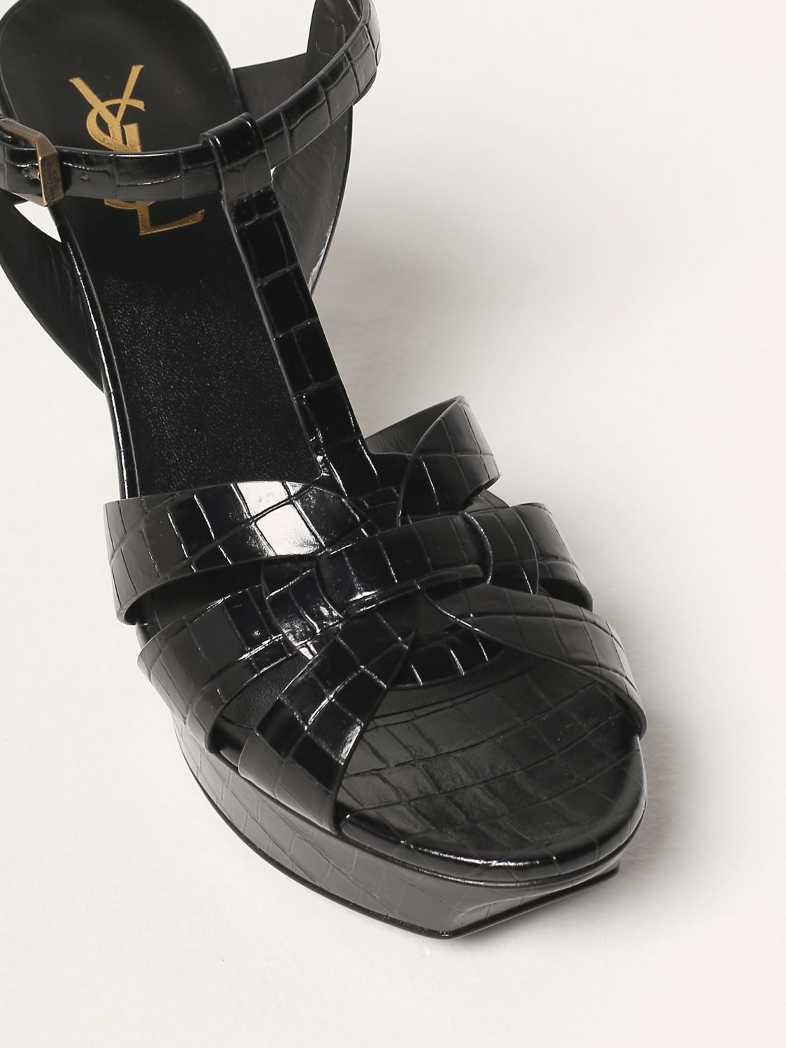 Sandalias de tacón Saint Laurent: Zapatos mujer Saint Laurent negro 4