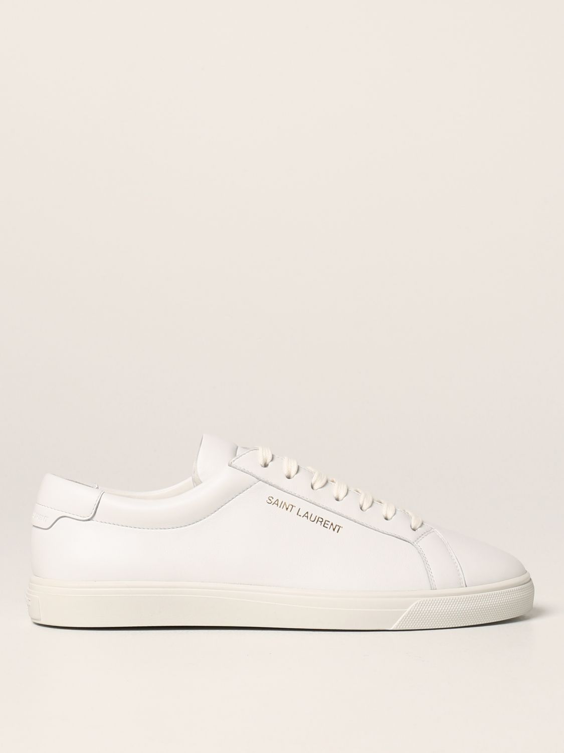 Sneakers Saint Laurent: Andy Saint Laurent leather trainers white 1