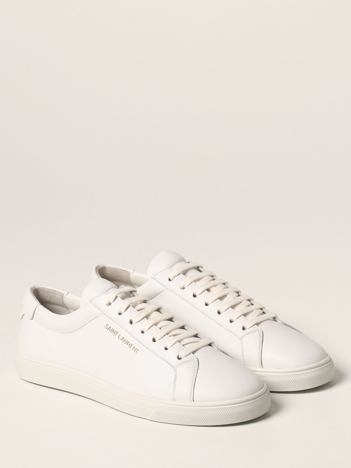 Sneakers Saint Laurent: Andy Saint Laurent leather trainers white 2