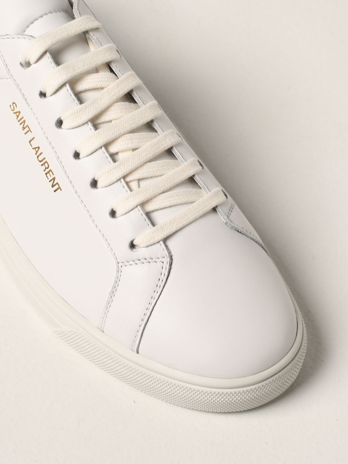 Sneakers Saint Laurent: Andy Saint Laurent leather trainers white 4