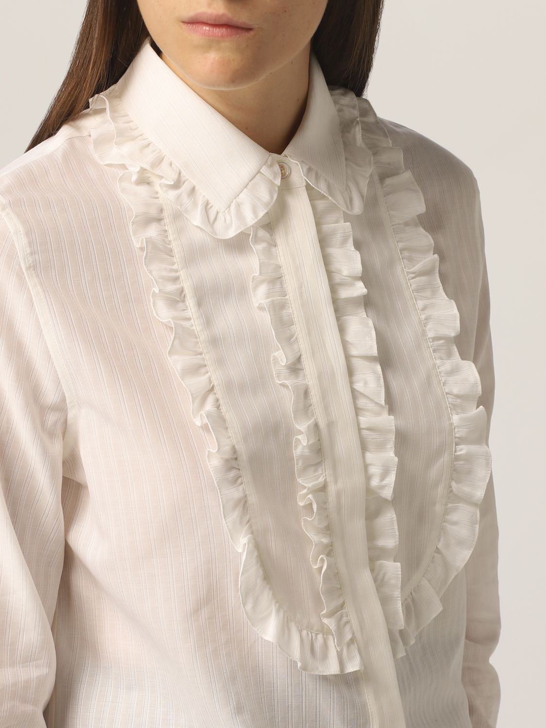 Camisa Saint Laurent: Camisa mujer Saint Laurent blanco 5