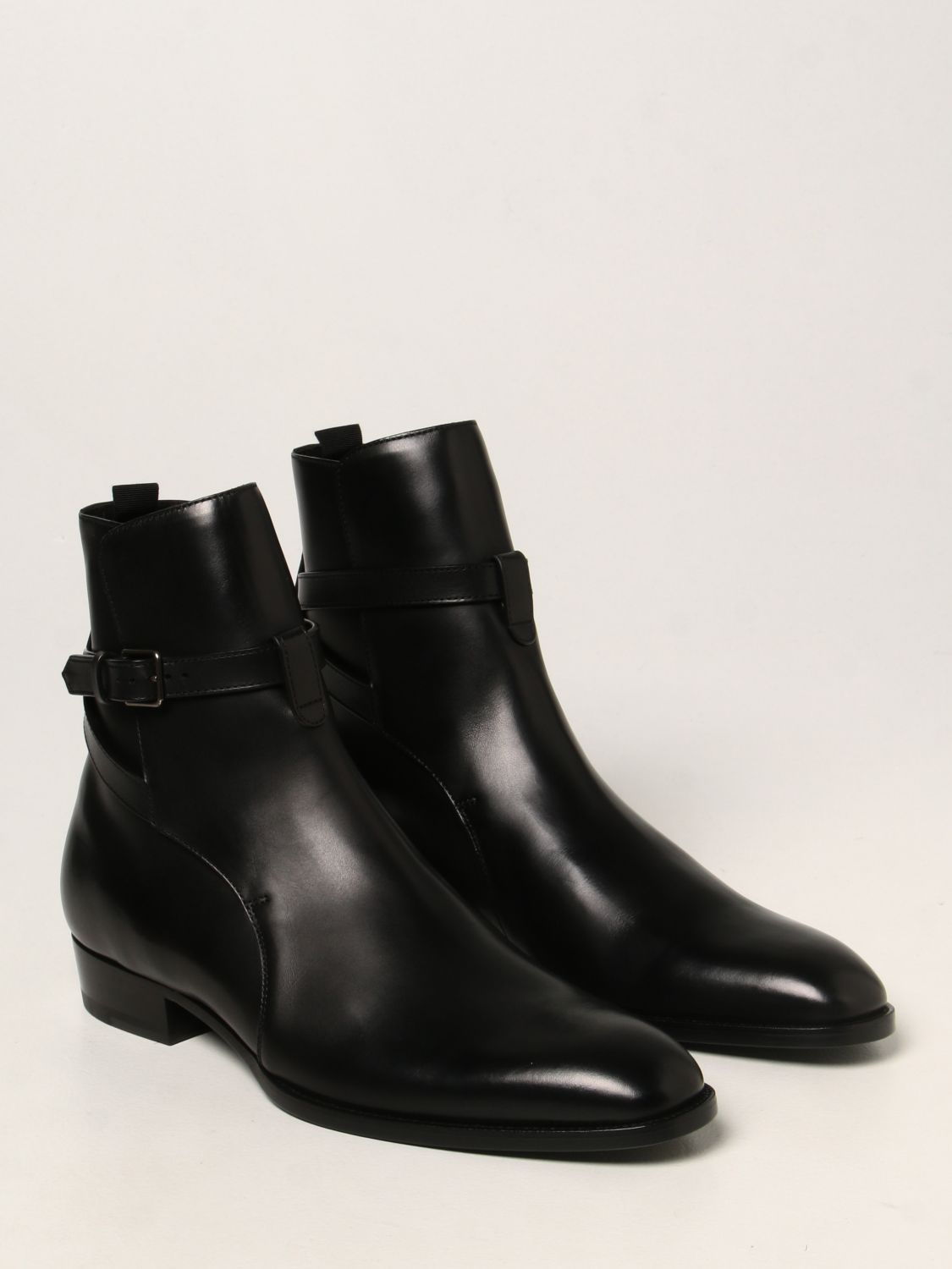 Boots Saint Laurent: Saint Laurent Wyatt 30 Jodhpur leather ankle boot black 2