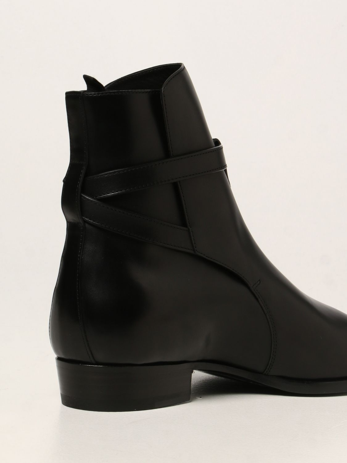 Boots Saint Laurent: Saint Laurent Wyatt 30 Jodhpur leather ankle boot black 3