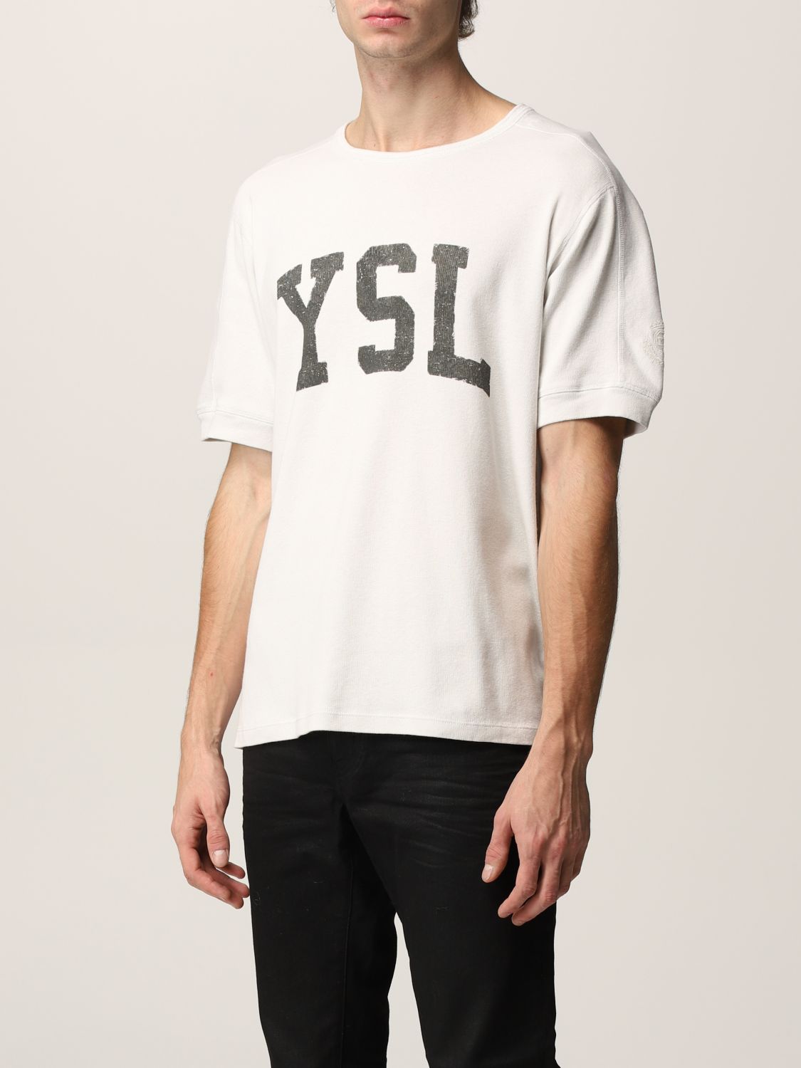 SAINT LAURENT: t-shirt for man - White | Saint Laurent t-shirt 667856 ...