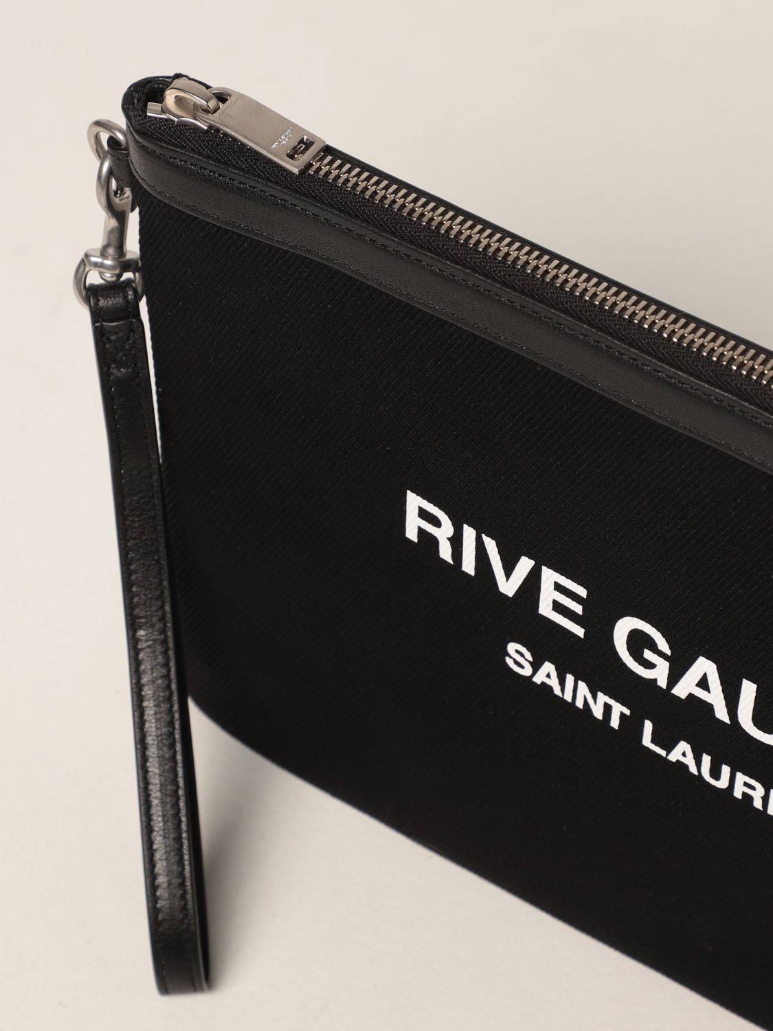 saint laurent canvas clutch