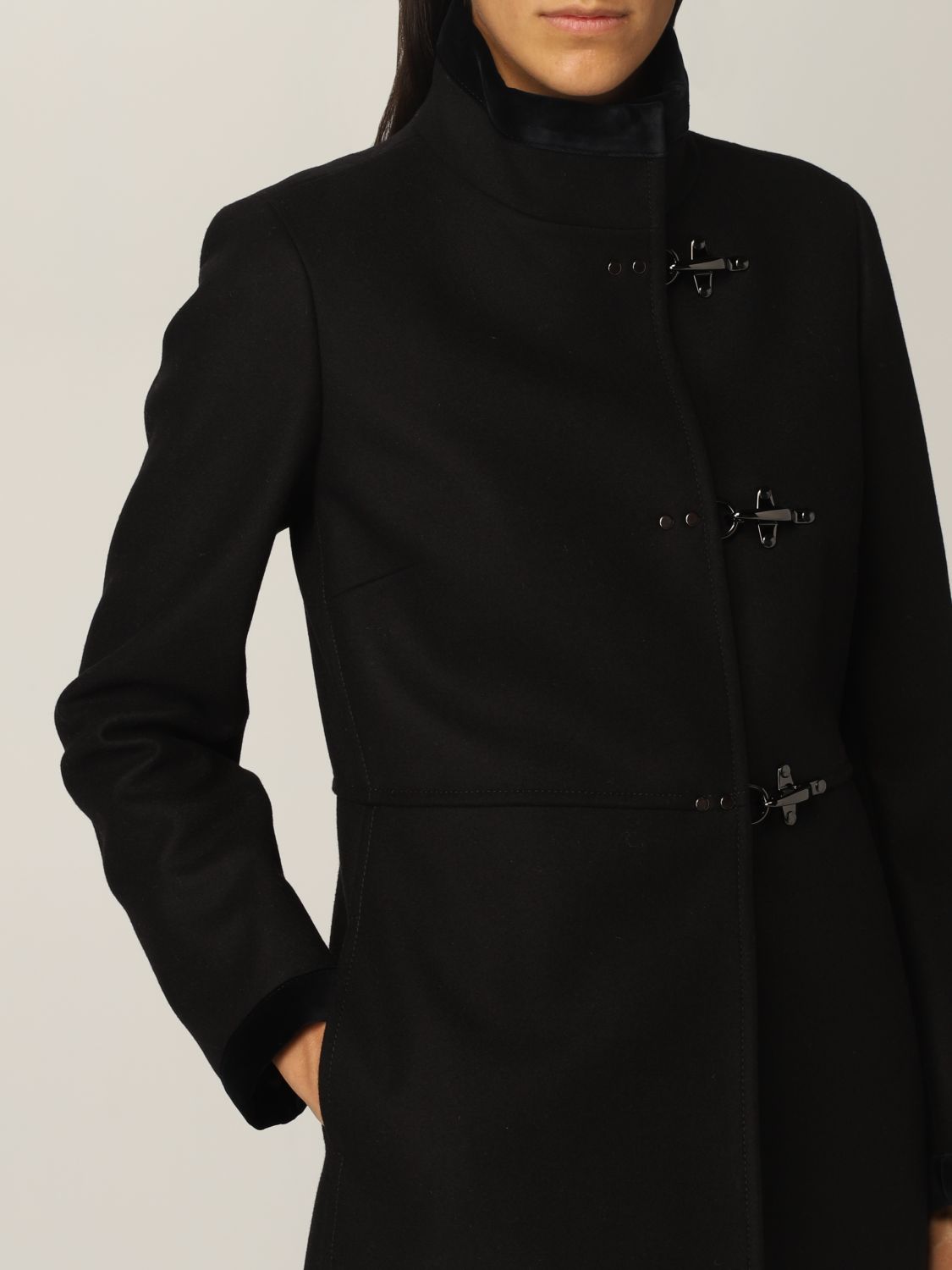 Cappotto Fay: Cappotto Virginia Fay in misto lana vergine nero 4