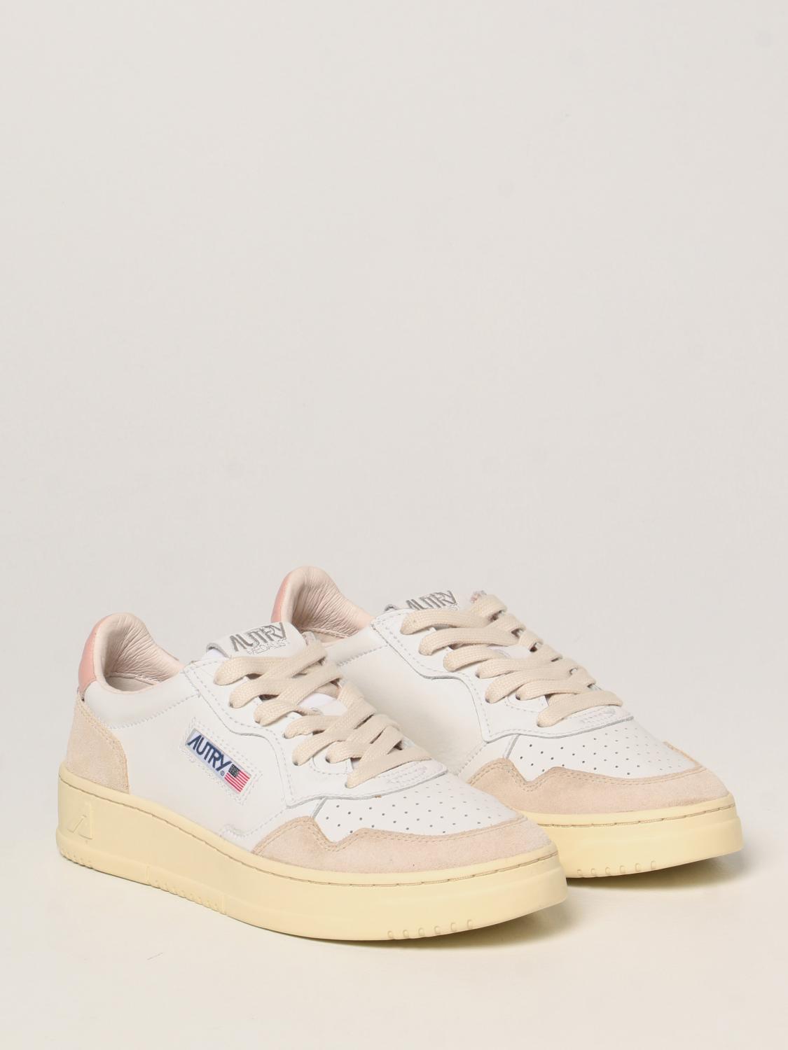 autry low sneakers in white leather and suede