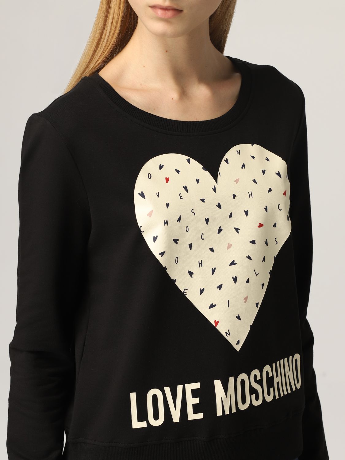 Hassy dans Consumeren LOVE MOSCHINO: cotton sweatshirt with logo | Sweatshirt Love Moschino Women  Black | Sweatshirt Love Moschino W632208E2288 GIGLIO.COM