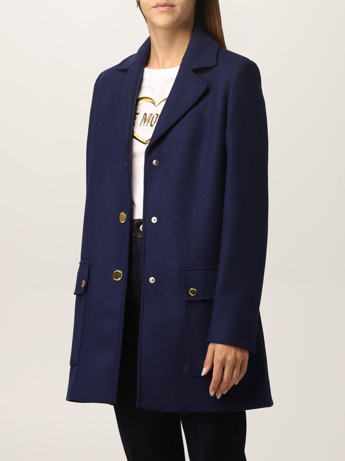 LOVE MOSCHINO coat in wool blend Avion Love Moschino coat