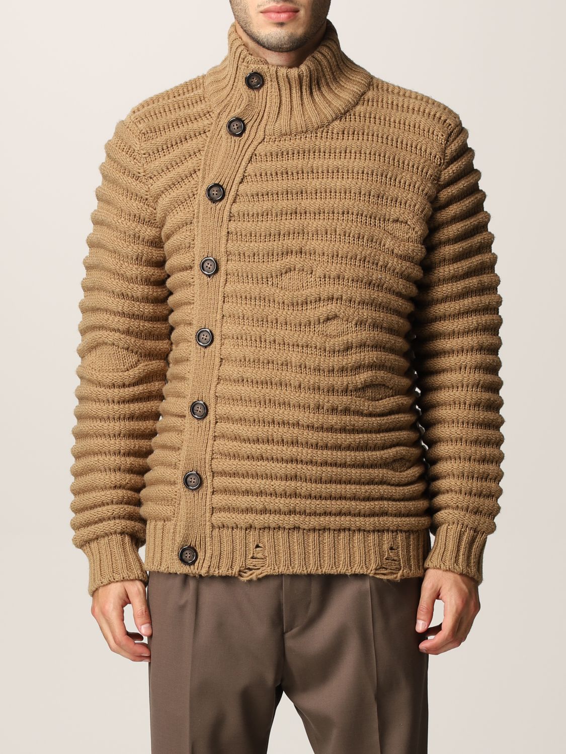 Cardigan Paolo Pecora: Pull homme Paolo Pecora beige 1