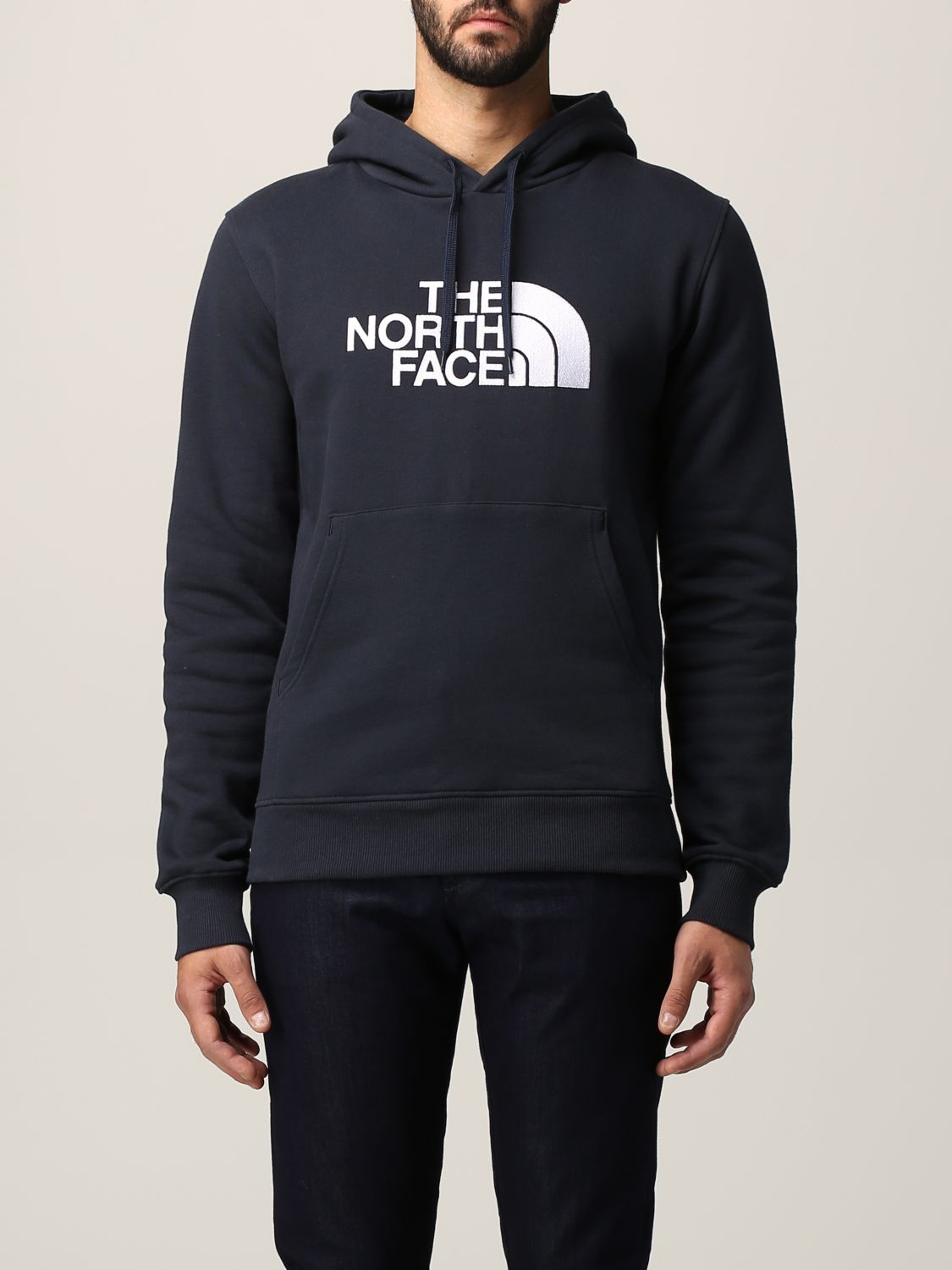 Felpa The North Face: Felpa The North Face in cotone con logo blue 1