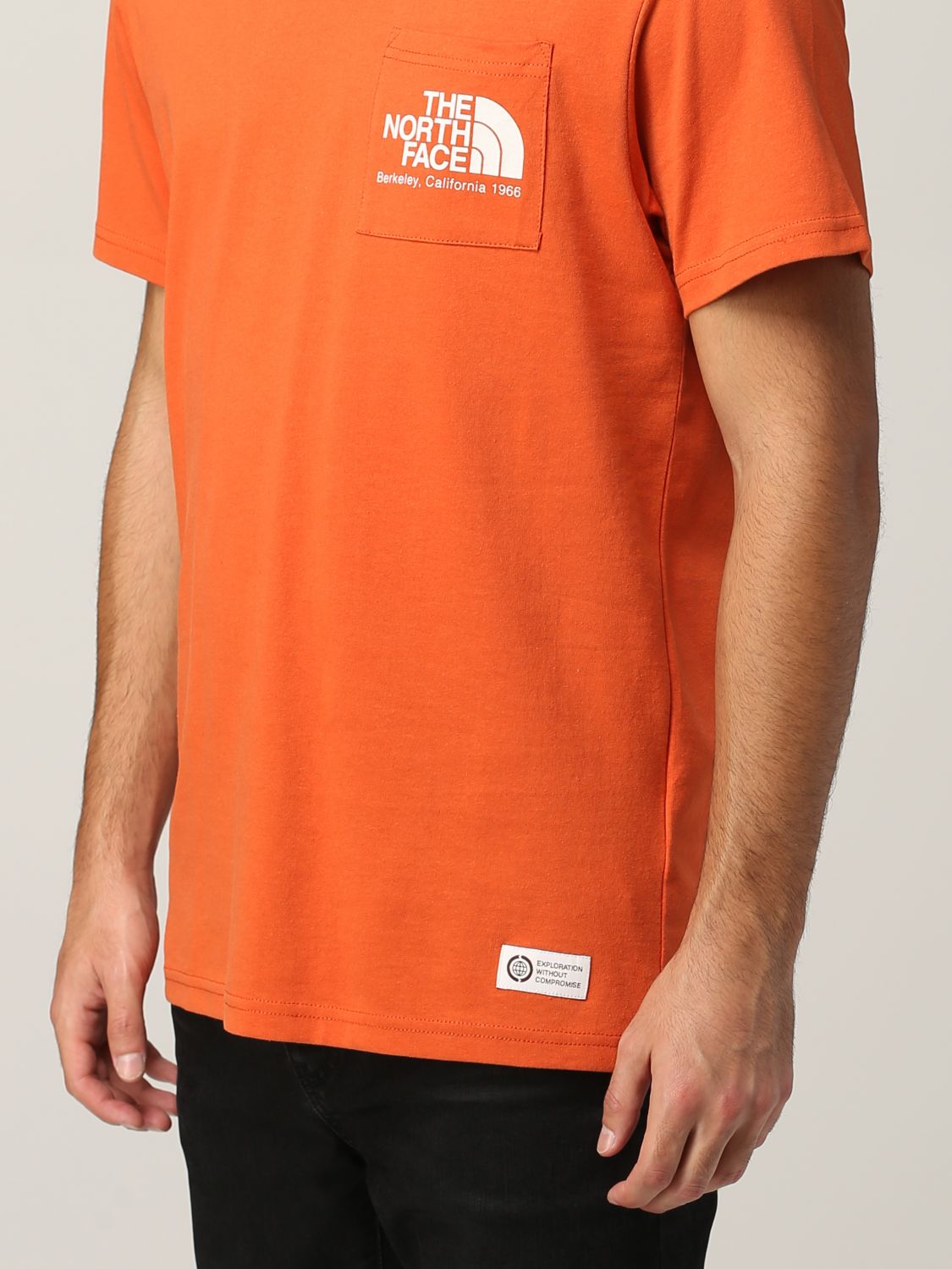 the-north-face-t-shirt-for-man-orange-the-north-face-t-shirt