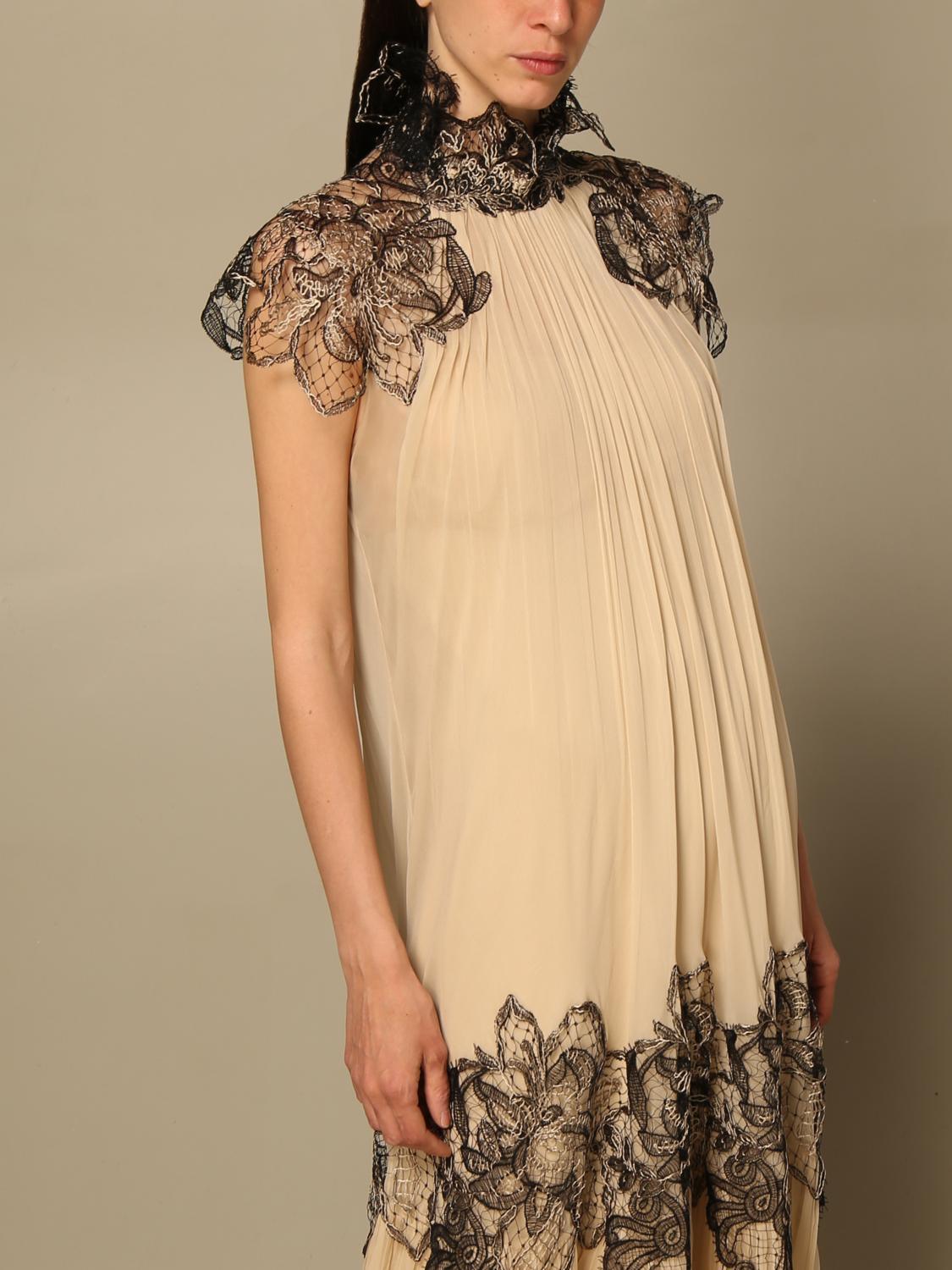 ALBERTA FERRETTI long dress in silk with embroidery Dress Alberta