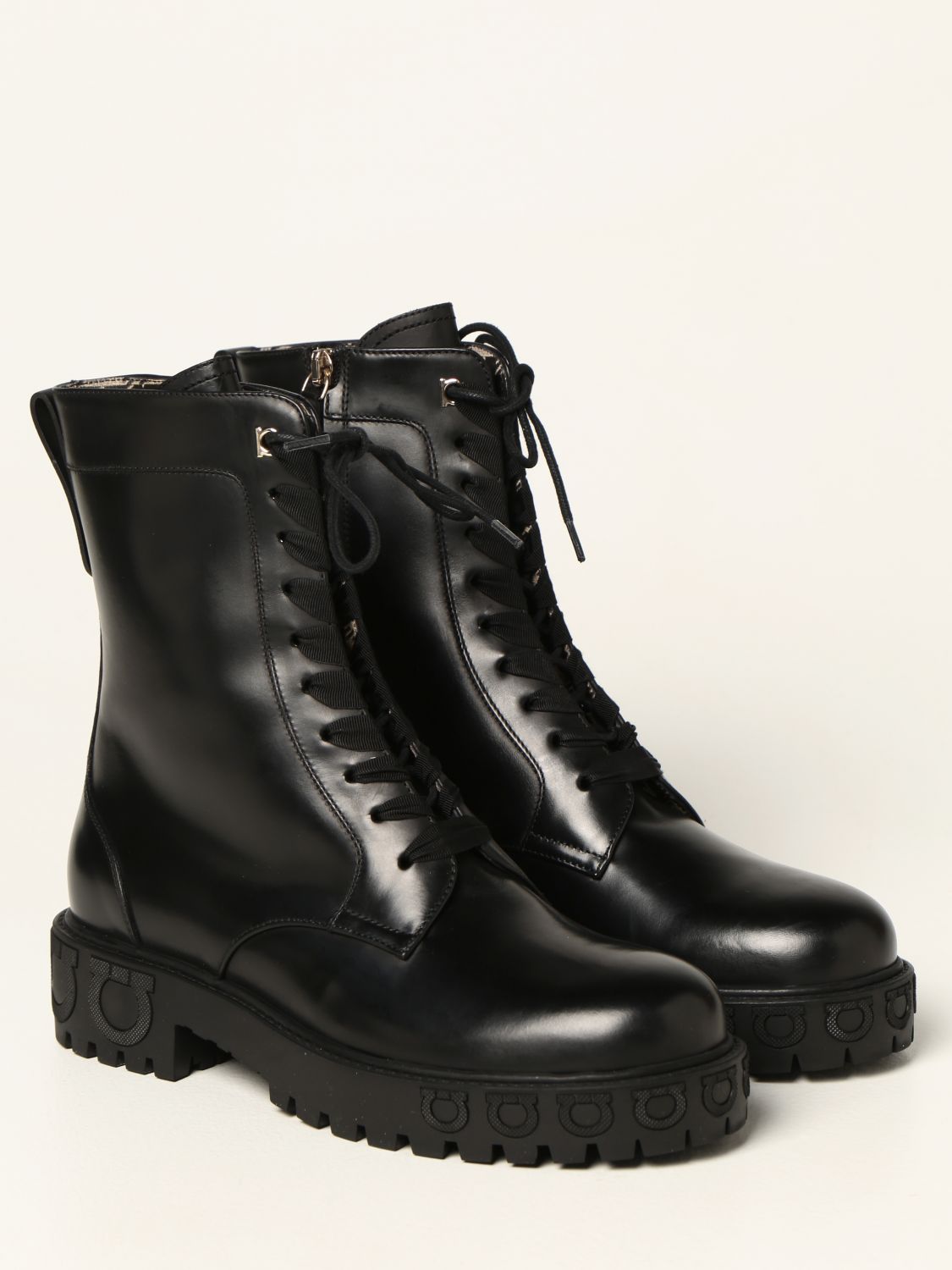 Flat ankle boots Salvatore Ferragamo: Salvatore Ferragamo Chopper boots in calfskin black 2