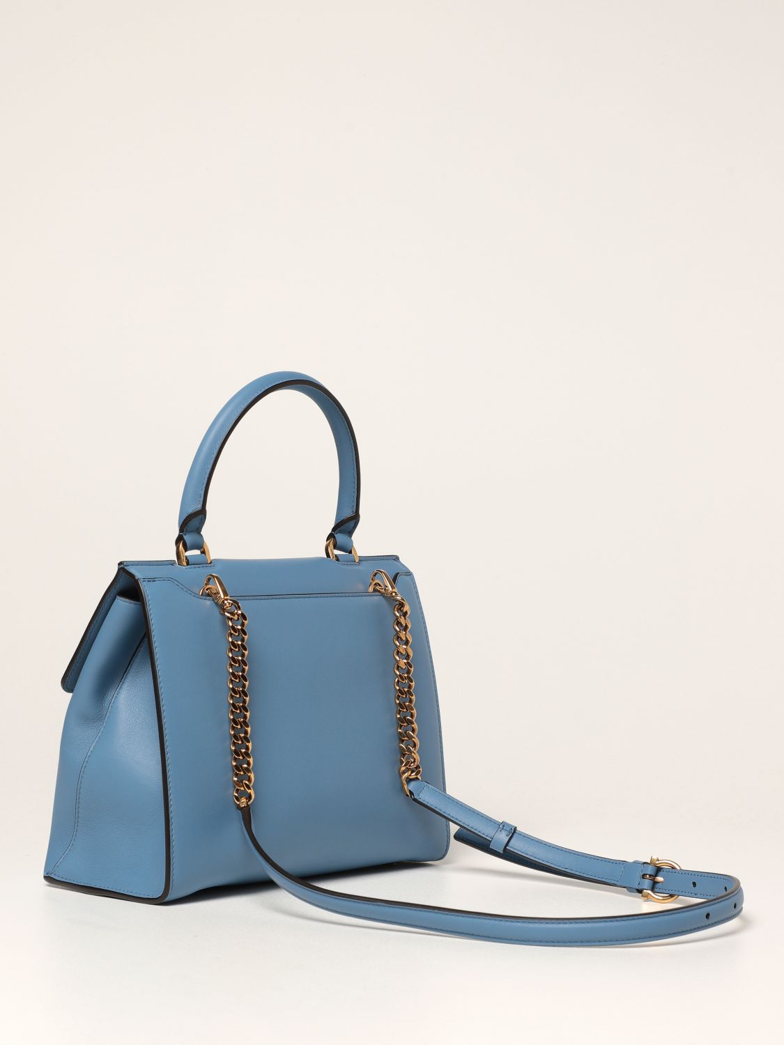 Handbag Salvatore Ferragamo: Salvatore Ferragamo Satsuma leather handbag sky blue 3