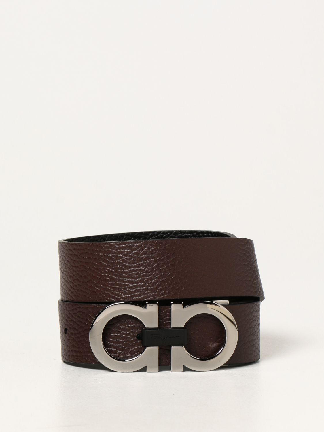 Belt Salvatore Ferragamo: Salvatore Ferragamo Gancini reversible leather belt black 2