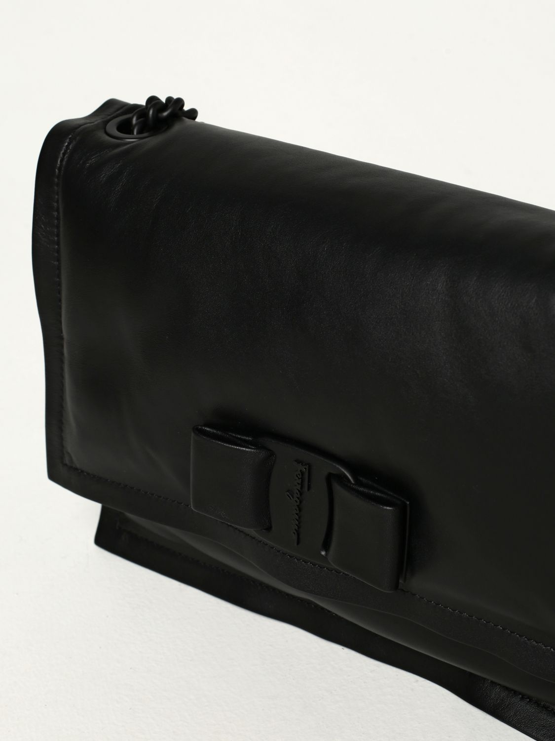Shoulder bag Salvatore Ferragamo: Viva Salvatore Ferragamo bag in padded leather black 4