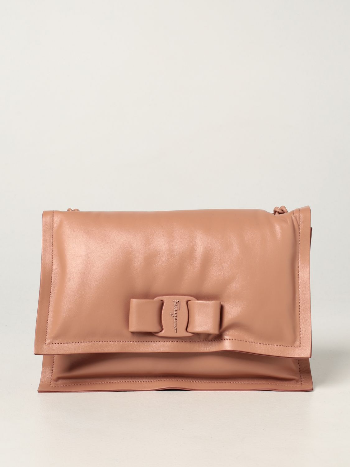 Shoulder bag Salvatore Ferragamo: Viva Salvatore Ferragamo bag in padded leather pink 1
