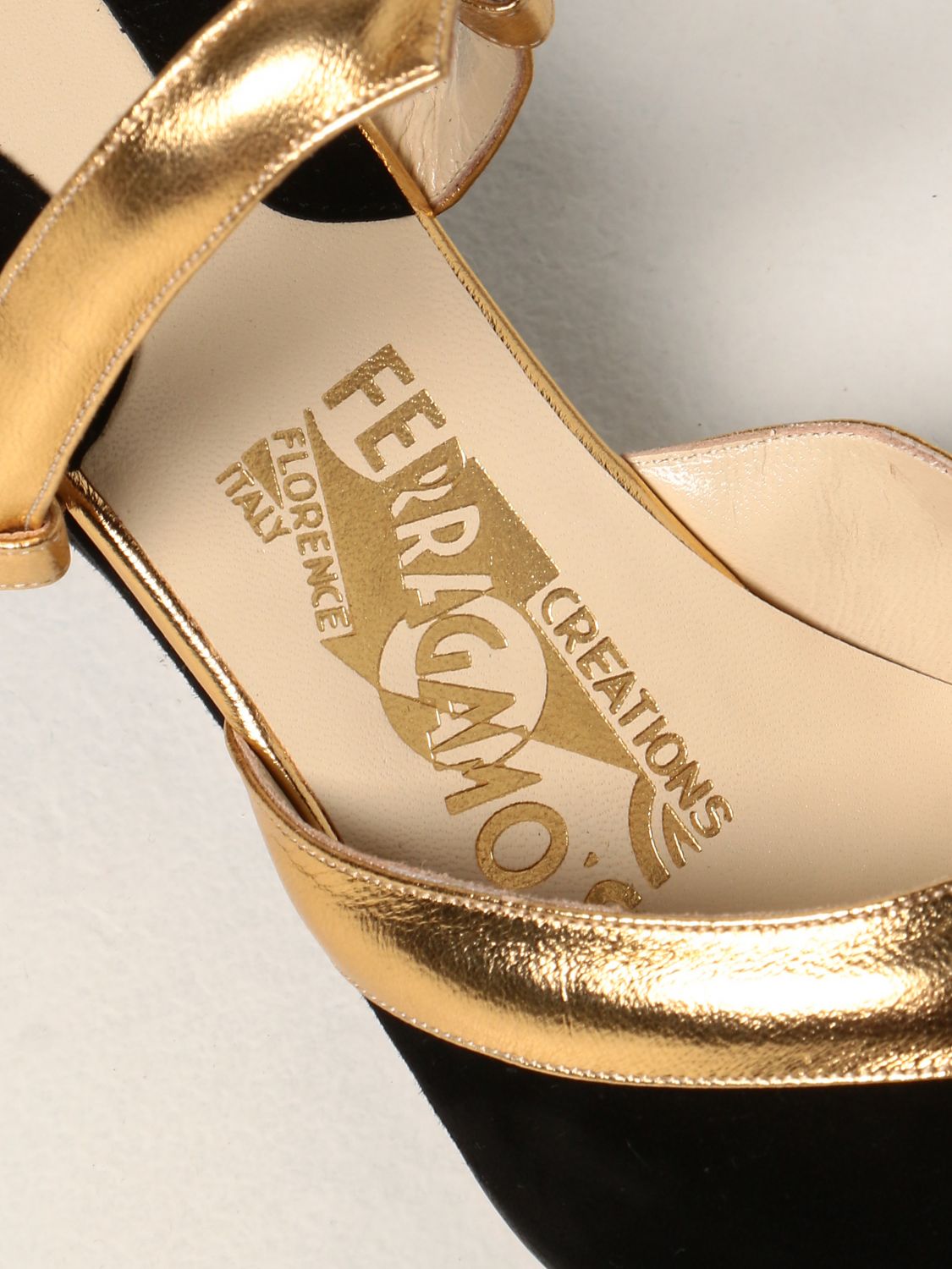 坡跟鞋 Salvatore Ferragamo: 专利 1939 “Ferragamo's Creation” Salvatore Ferragamo 凉鞋 黑色 5