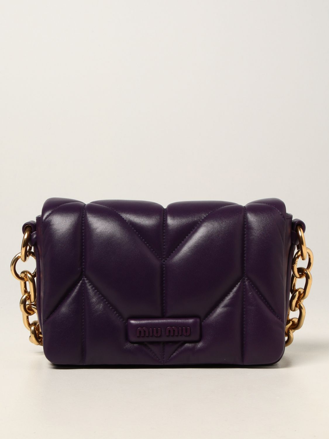 Сумка через плечо Miu Miu: Наплечная сумка Женское Miu Miu фиолетовый 1