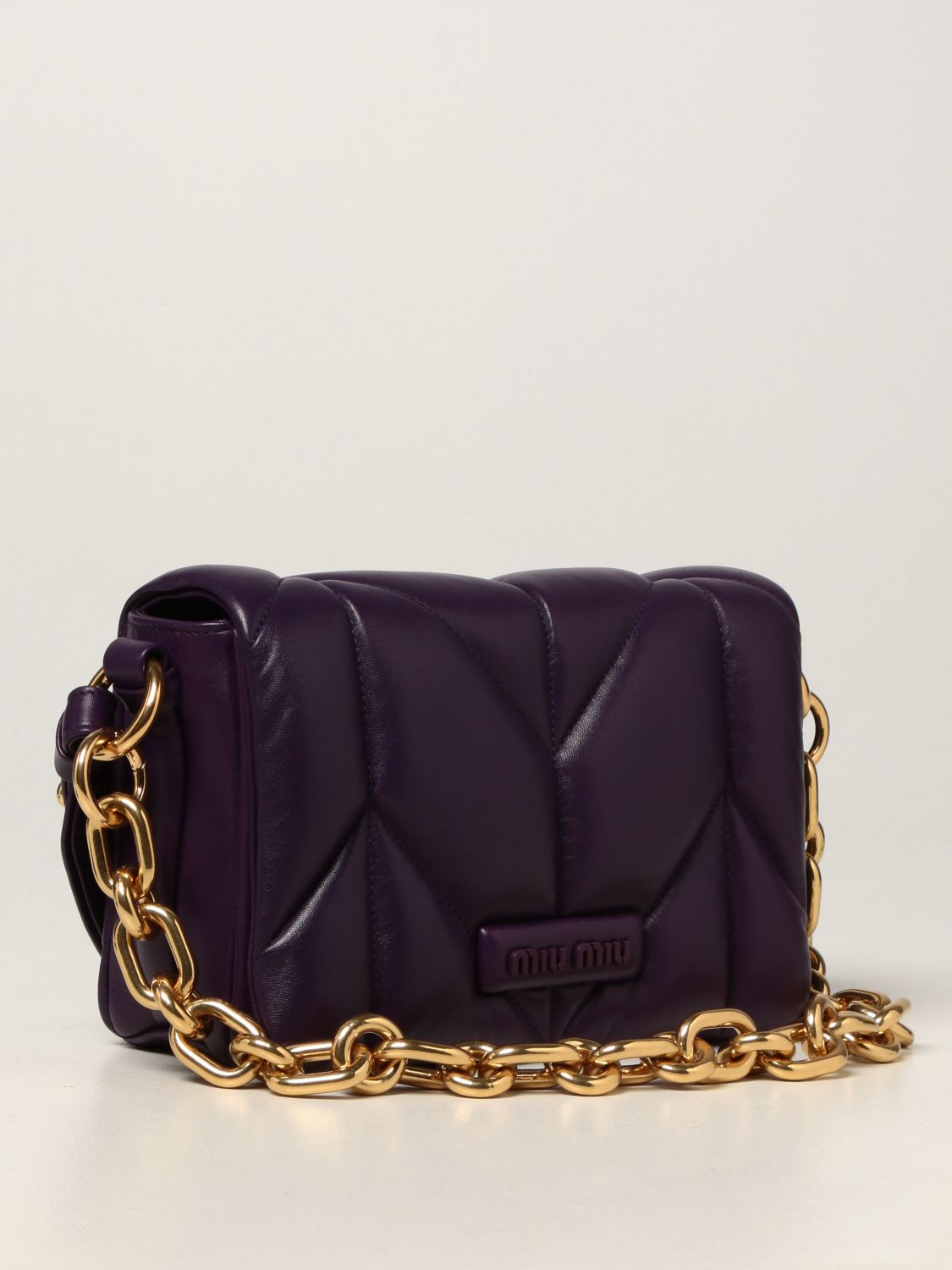Сумка через плечо Miu Miu: Наплечная сумка Женское Miu Miu фиолетовый 4