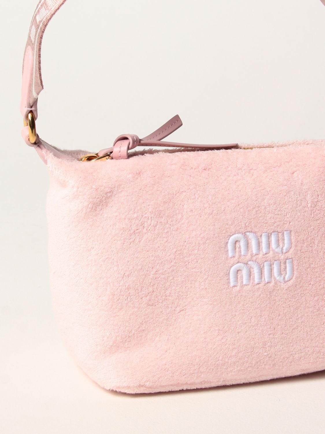 MIU MIU: sponge bag - Pink  Miu Miu shoulder bag 5NE8412DPO online at