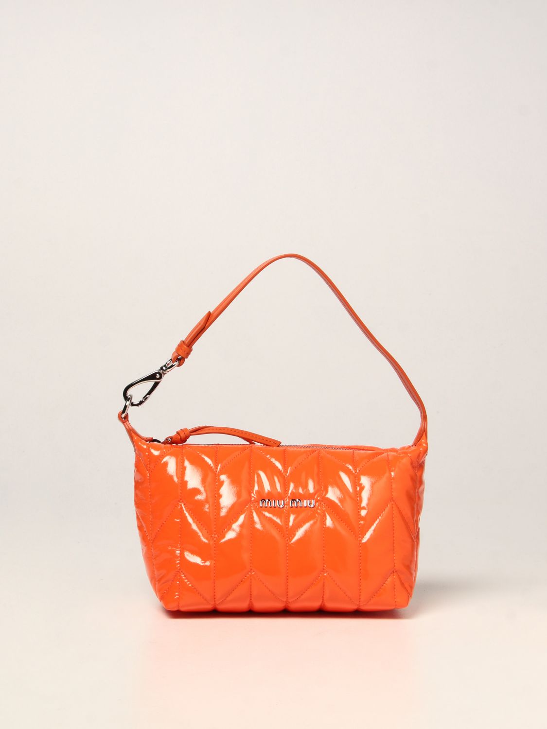 Mini bag Miu Miu: Miu Miu bag in quilted cirè orange 1
