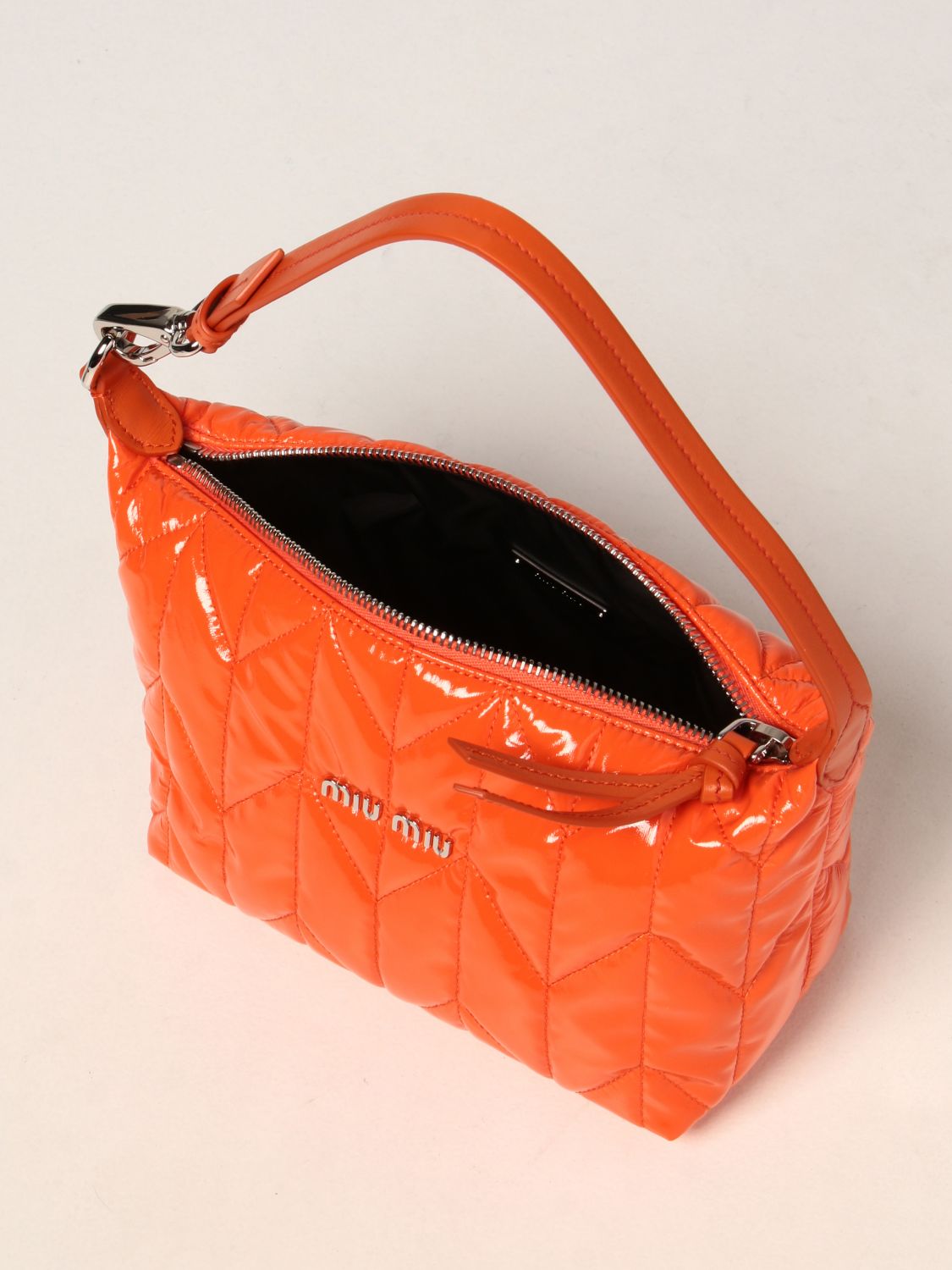 Mini bag Miu Miu: Miu Miu bag in quilted cirè orange 5