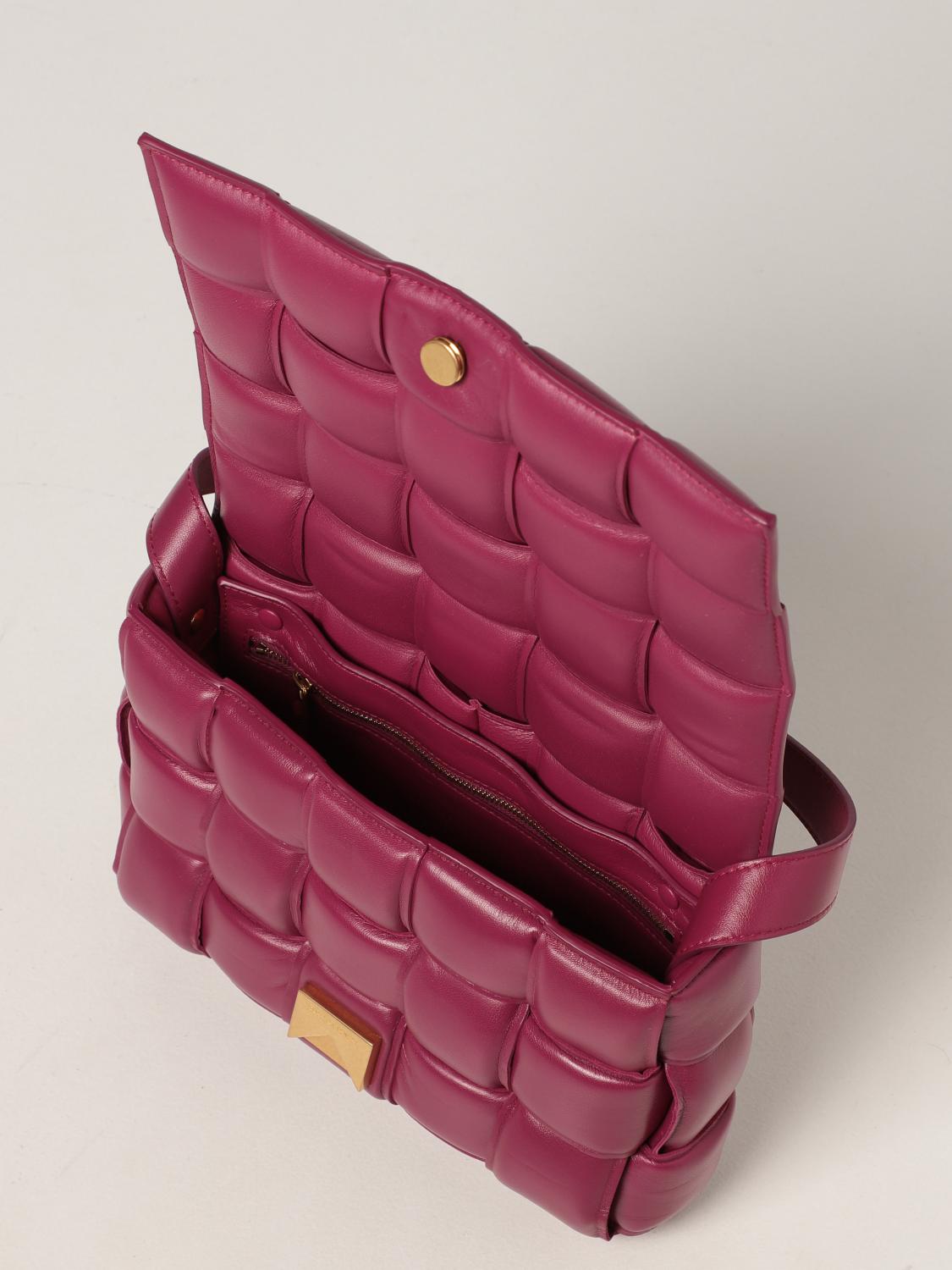 BOTTEGA Padded Cassette bag in woven nappa Cyclamen Bottega