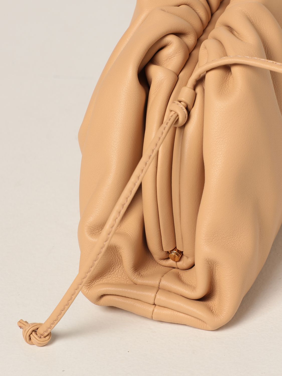 Mini sac à main Bottega Veneta: Sac porté épaule femme Bottega Veneta chameau 4