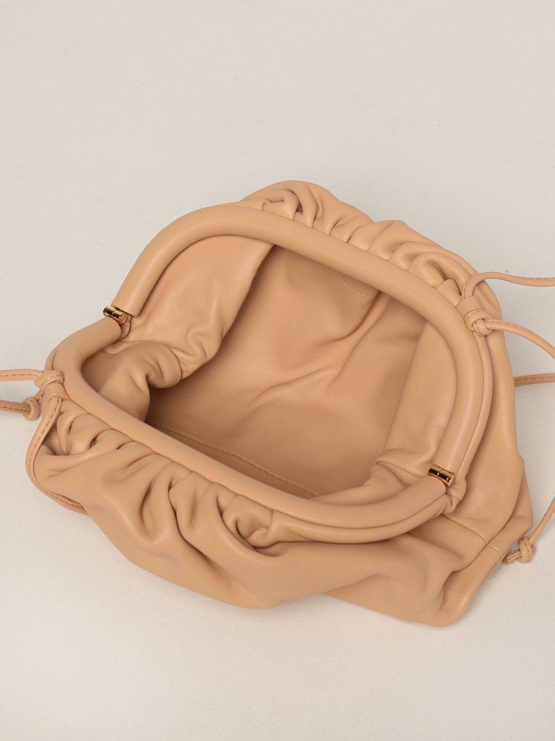Mini sac à main Bottega Veneta: Sac porté épaule femme Bottega Veneta chameau 5