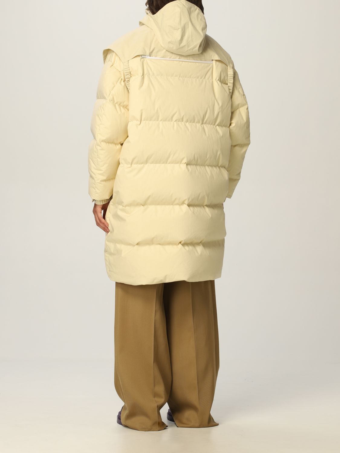 BOTTEGA VENETA: cotton down jacket | Jacket Women Yellow Cream | Jacket Bottega Veneta 669353 VKH50 GIGLIO.COM