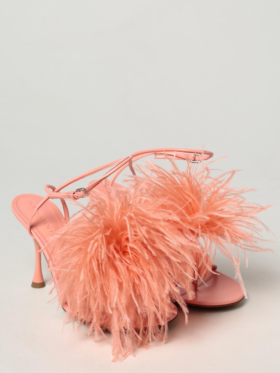 bottega veneta pink sandals