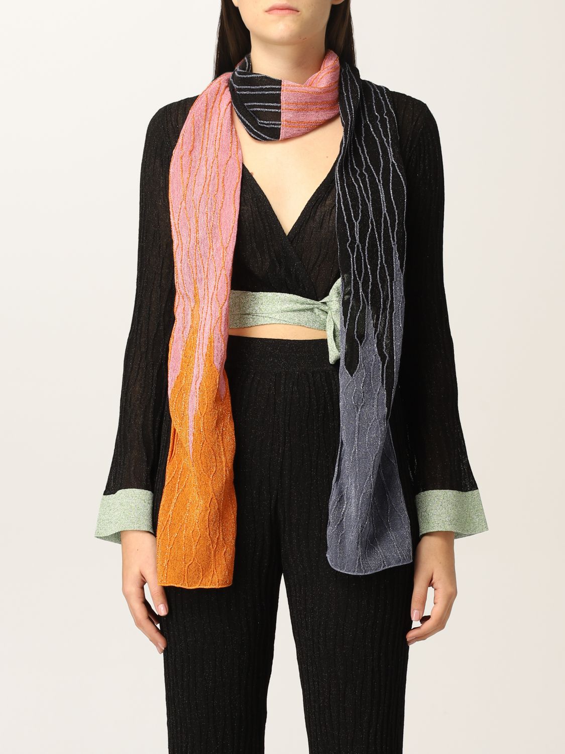 Scarf M Missoni: M Missoni double scarf in lurex knit multicolor 4