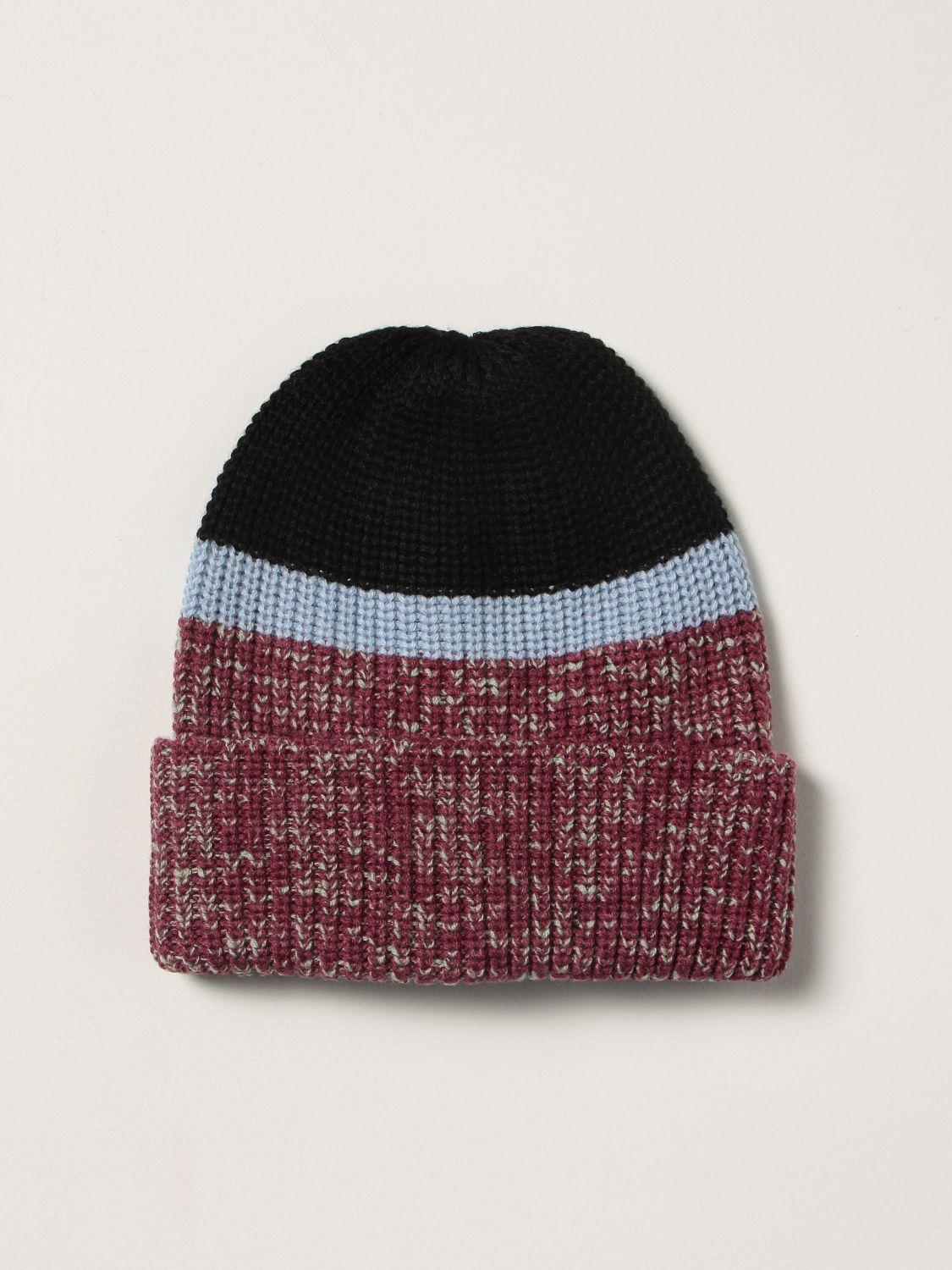 Cappello M Missoni: Cappello a berretto M Missoni in misto lana bordeaux 1