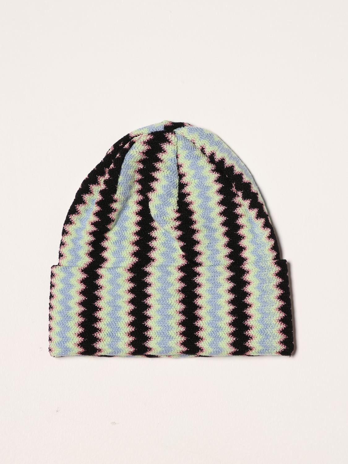 M MISSONI: Cappello a berretto a zig zag - Azzurro | Cappello M Missoni  CPL8WM M0263 GIGLIO.COM