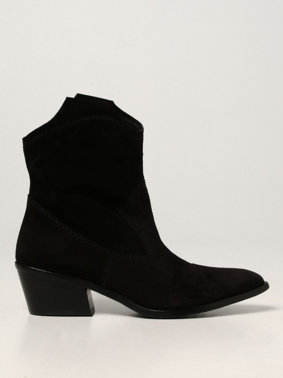 Pedro Garcia Suede Ankle Boot In Black