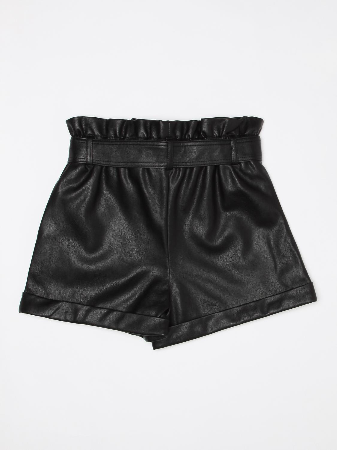 PATRIZIA PEPE: Short kids - Black | Short Patrizia Pepe PE01 1516 GIGLIO.COM