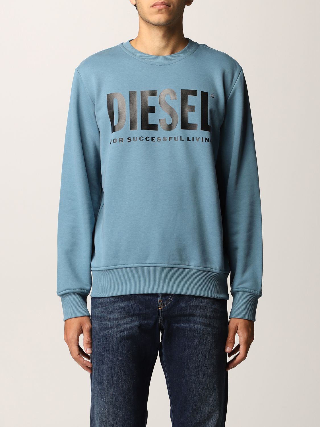 DIESEL: sweatshirt in cotton with logo - Avion | Sweatshirt Diesel ...