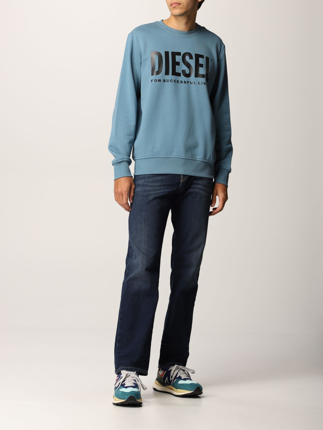 DIESEL: sweatshirt in cotton with logo - Avion | Sweatshirt Diesel ...