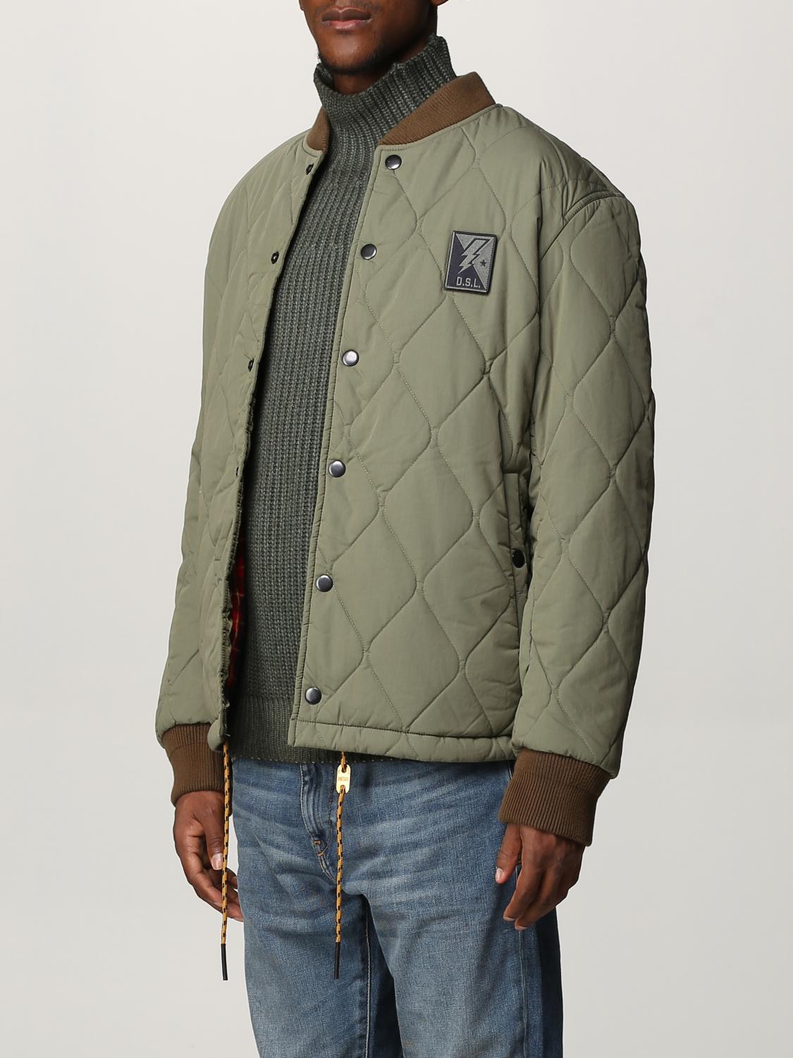 DIESEL: Quilted and reversible coach jacket - Red | Diesel jacket ...