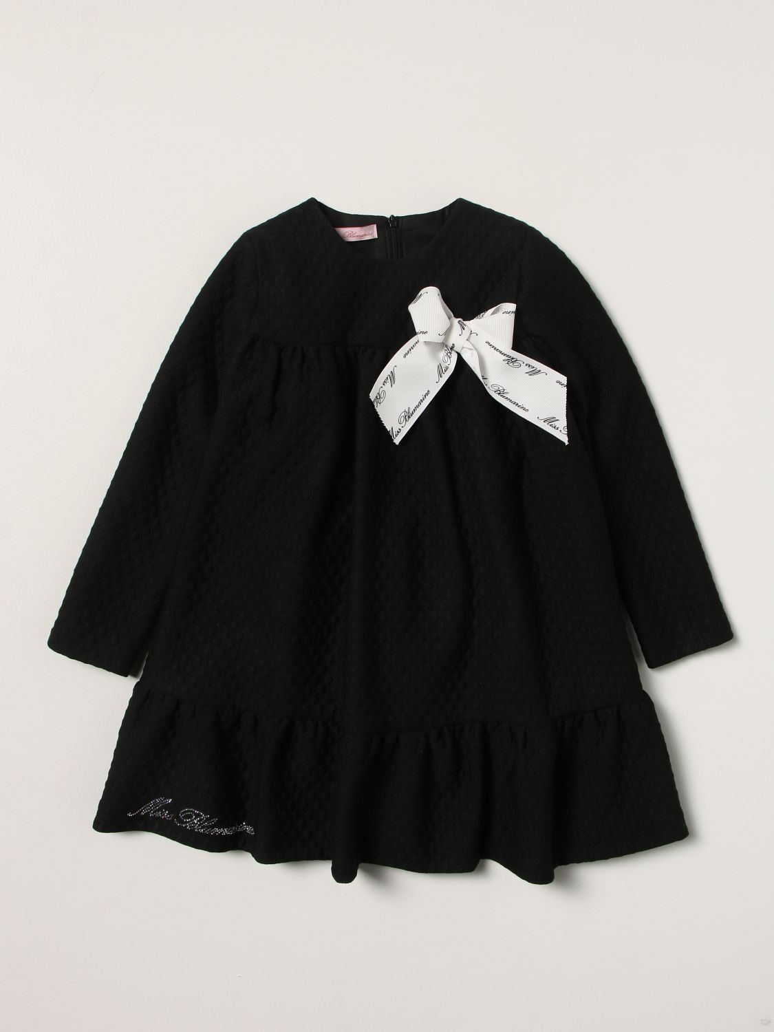MISS BLUMARINE: dress for girls - Black | Miss Blumarine dress MBL4169 ...