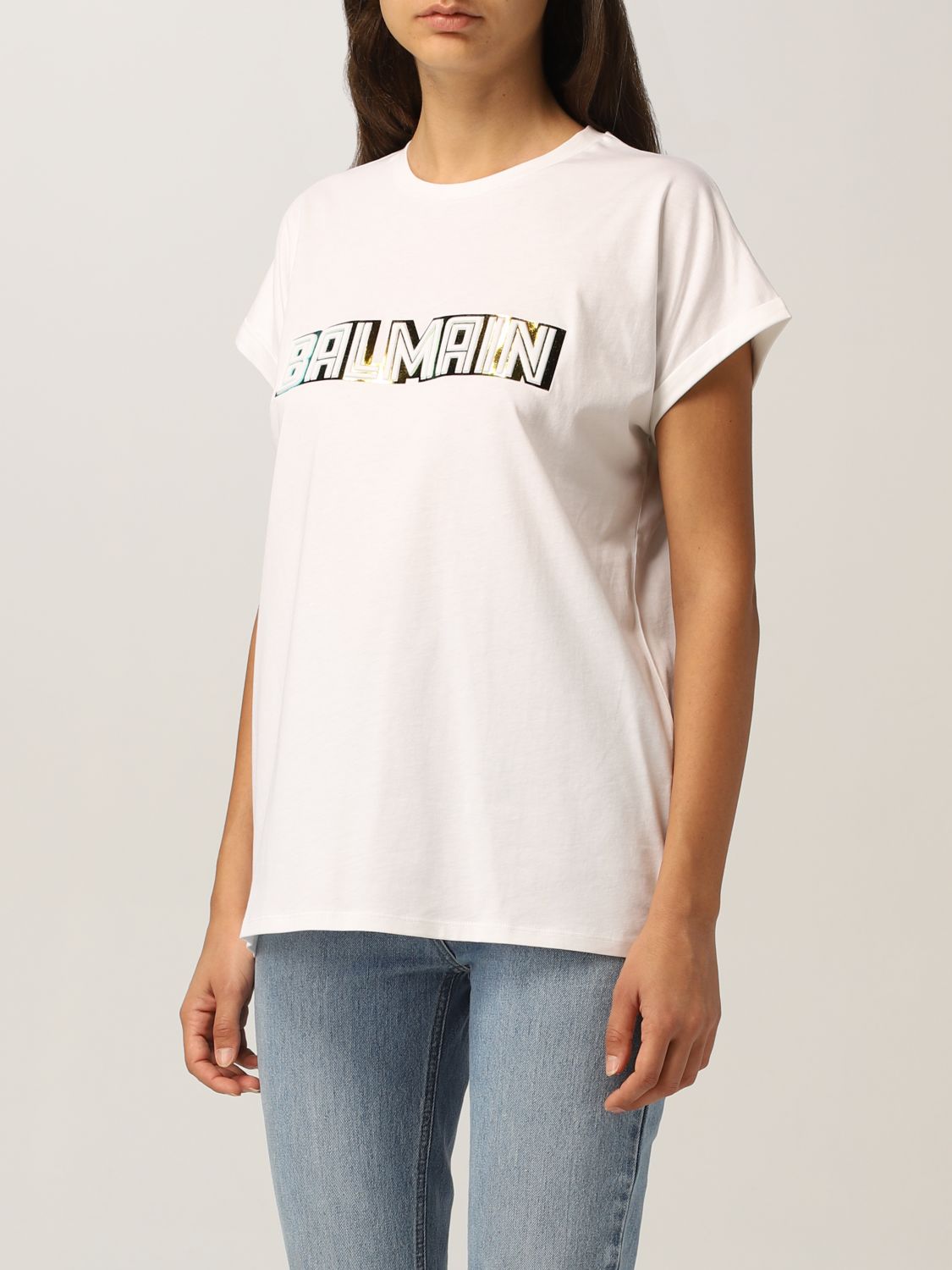 Camiseta Balmain: Camiseta mujer Balmain blanco 4