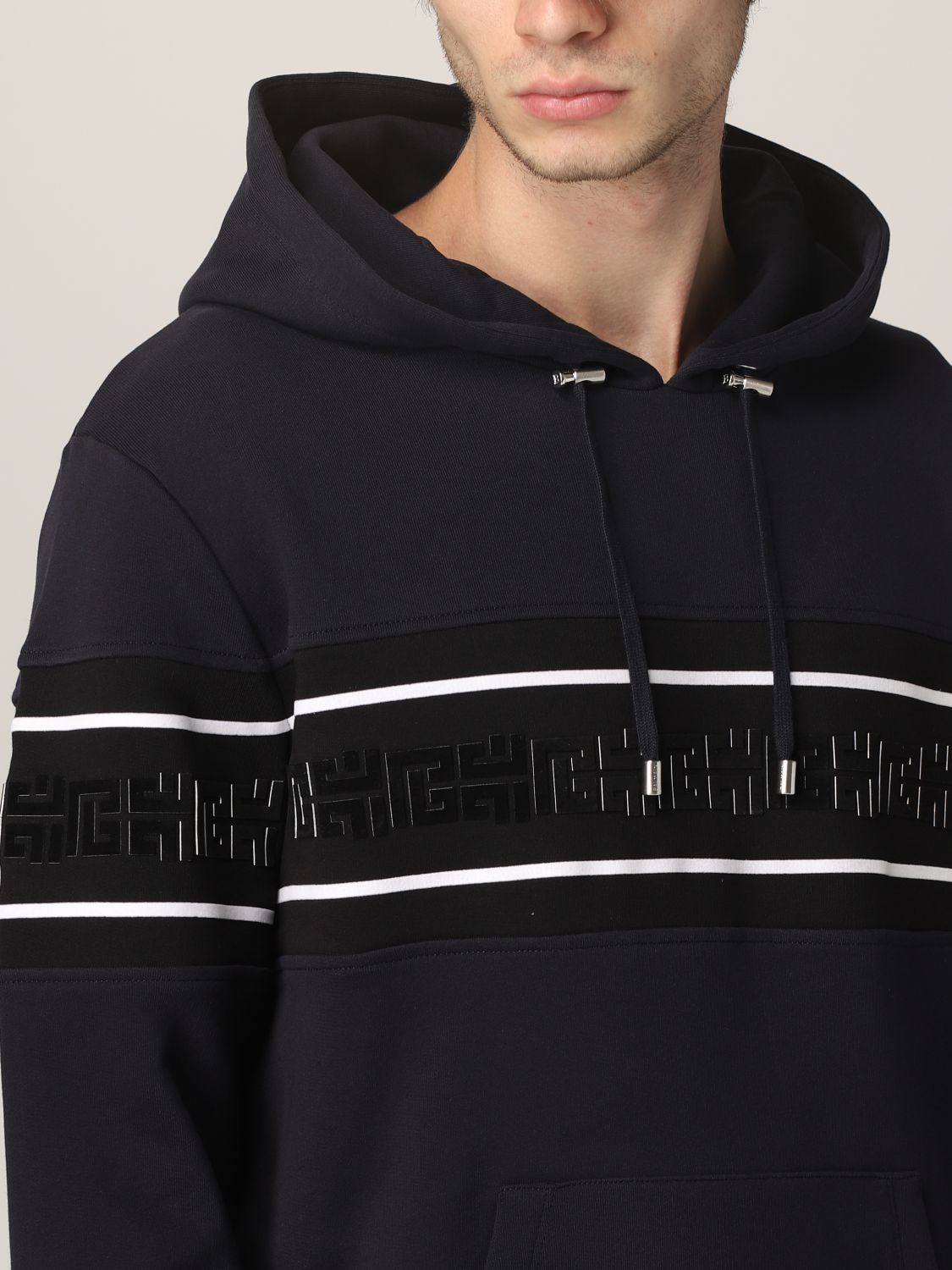 subtraktion landmænd skraber BALMAIN: hoodie with logo | Sweatshirt Balmain Men Navy | Sweatshirt Balmain  WH1JR002273J GIGLIO.COM