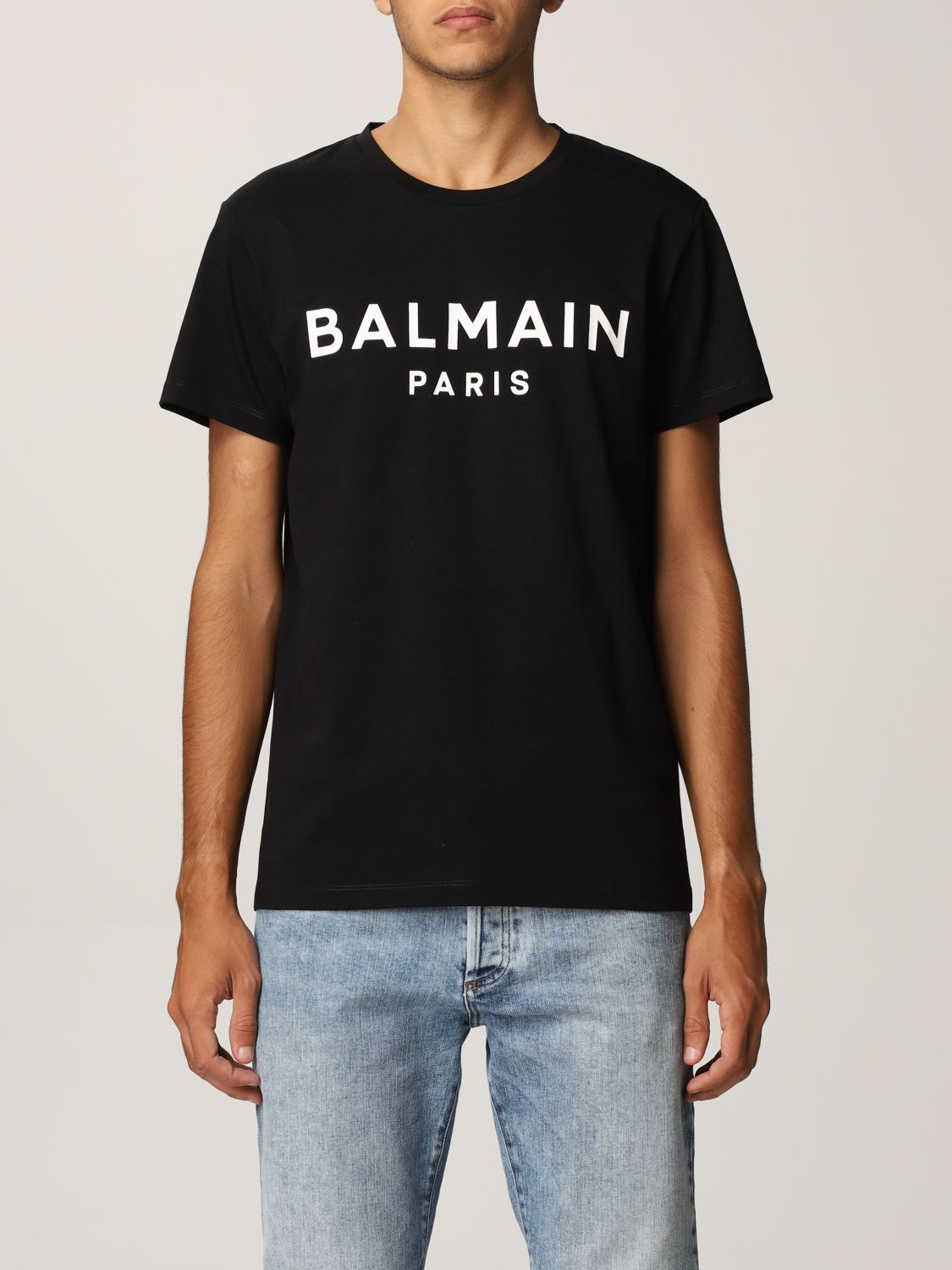 티셔츠 발망: 티셔츠 Balmain 남성 블랙 1
