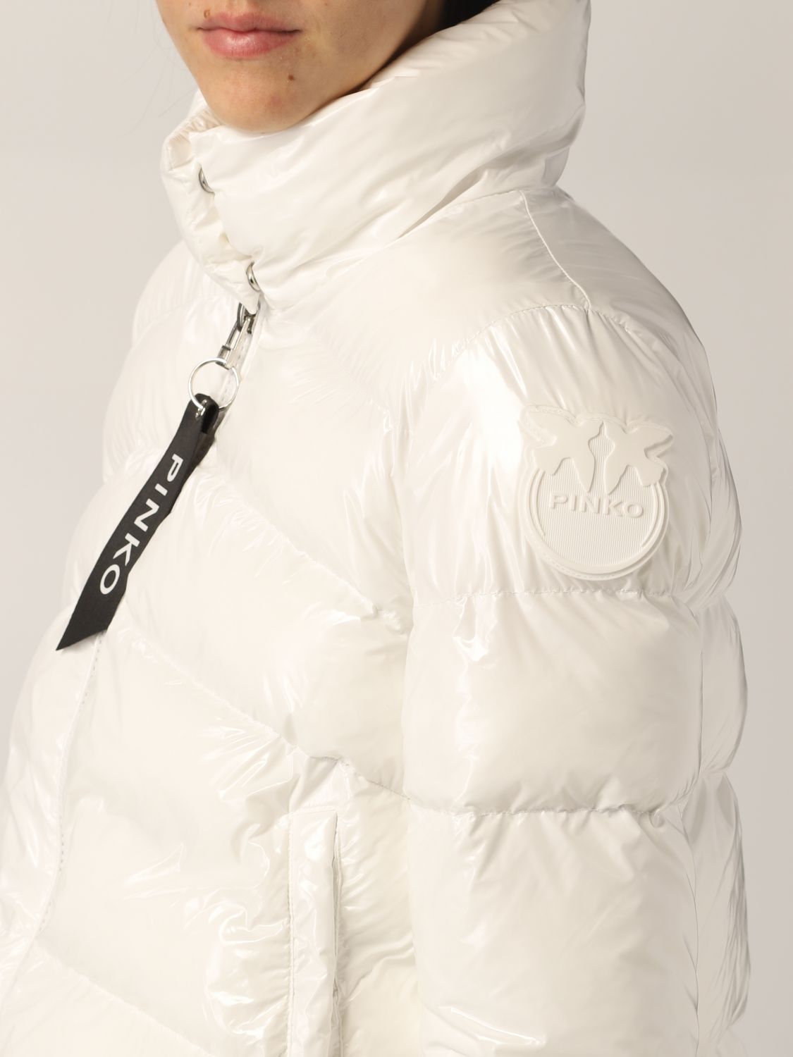 Jacket Pinko: Pinko down jacket in crystal nylon white 4