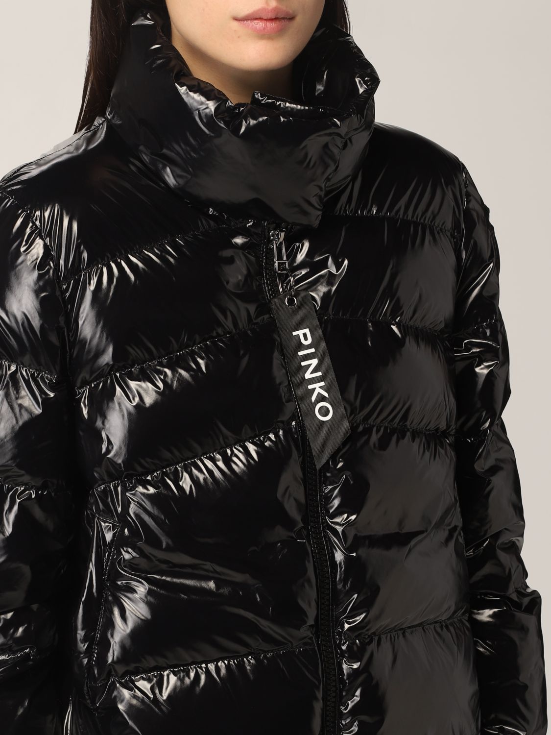 Jacket Pinko: Pinko down jacket in crystal nylon black 4