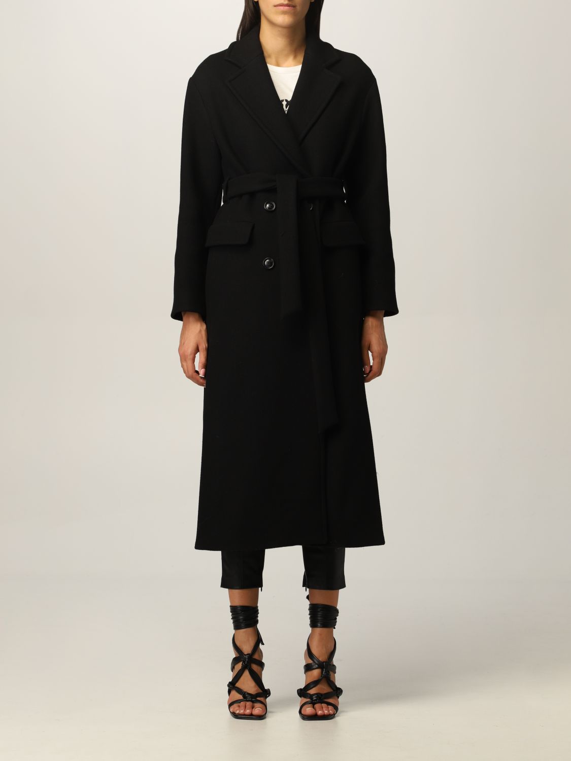 Coat Pinko: Pinko coat in wool blend black 1
