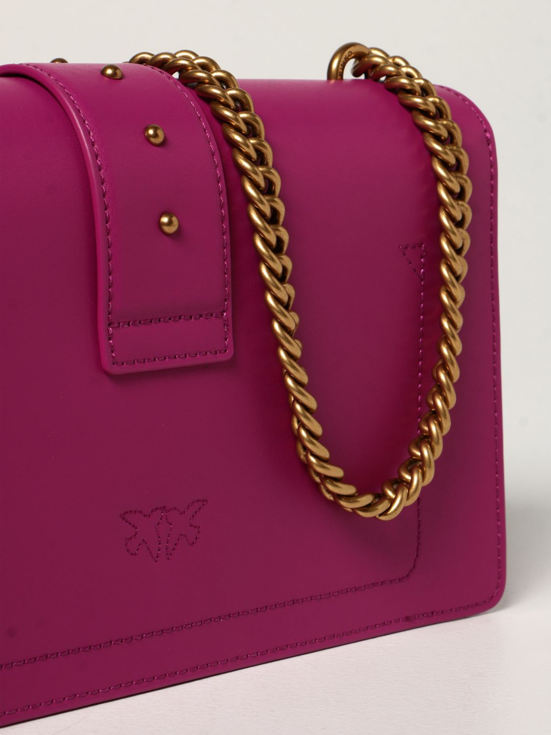 PINKO: Love Classic Icon Simply bag in calfskin - Cyclamen | Pinko ...