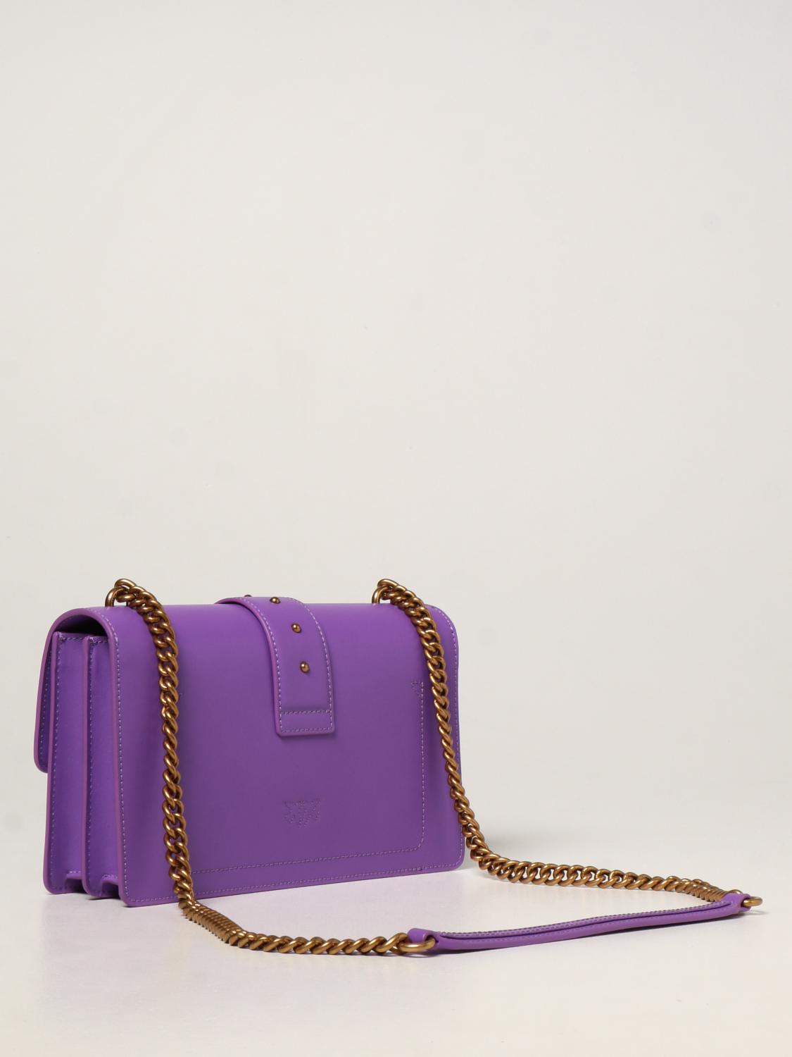 PINKO Love Classic Icon Simply bag in calfskin Crimson Pinko